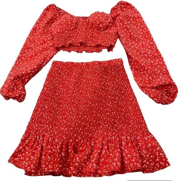 NWOT Lily Rose Long Sleeve Molded Cup‎ Top & Skirt Long Sleeve Women’s Size XS - Picture 4 of 10